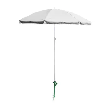 Parasol ogrodowy plażowy regulowany łamany składany UV 150cm szary-841471