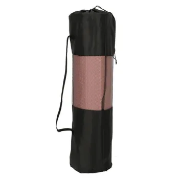 Mata do ćwiczeń jogi gimnastyczna treningowa fitness karimata gruba 1,5cm różowa + pokrowiec-841490