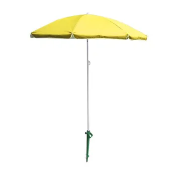 Parasol ogrodowy plażowy regulowany łamany składany UV 150cm żółty-841437