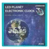 Zegar ścienny planeta mars z wyświetlaczem LED 32 cm pomarańczowy-842693