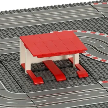 Tor wyścigowy samochodowy elektryczny policyjny 2 auta autka kontrolery zakręty klocki konstrukcyjne GD-03-842452