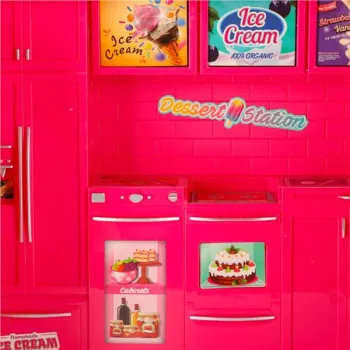 Samochód dla lalek kamper food truck zestaw 21 el.-842349