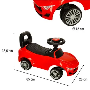 Jeździk pchacz samochód auto z dźwiękiem i światłami czerwony-843871