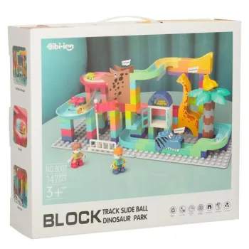 Klocki konstrukcyjne tor kulkowy 147 el. Bibi-inn-843345