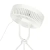 Wentylator biurkowy wiatrak stojący bezprzewodowy USB na pilot z lampką 4 poziomy mocy 18cm biały-844105