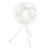 Wentylator biurkowy wiatrak stojący bezprzewodowy USB na pilot z lampką 4 poziomy mocy 18cm biały-844103