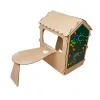 Domek ogrodowy drewniany stolik tablica kredowa 86 x 137 x 105 cm-844956