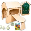 Domek ogrodowy drewniany stolik tablica kredowa 86 x 137 x 105 cm-844954