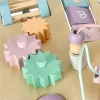 Tablica manipulacyjna LULILO LUDO stolik drewniany sensoryczny 2w1 różowy-844716