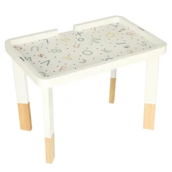 Tablica manipulacyjna LULILO LUDO stolik drewniany sensoryczny 2w1 miętowy-844729