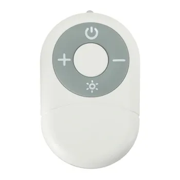 Wentylator biurkowy wiatrak stojący bezprzewodowy USB na pilot z lampką 4 poziomy mocy 18cm biały-844107