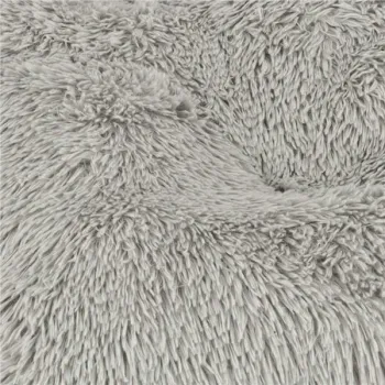 Legowisko dla psa kota pluszowe posłanie włochata poduszka poducha shaggy 115cm szary-844322