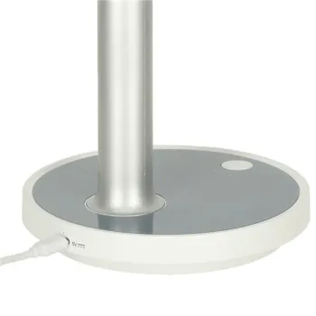 Wentylator biurkowy wiatrak przenośny bezprzewodowy USB z akumulatorem regulowany 4 poziomy mocy LED 38cm biały-844094