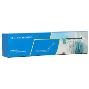 Suszarka na pranie wieszak ścienny naścienny składany teleskopowy czarny 12 haczyków 90cm-844993