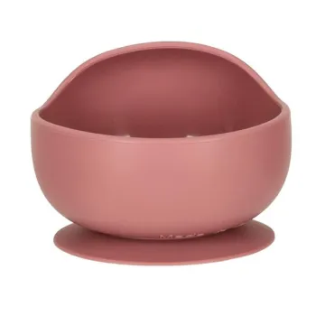 Naczynia silikonowe dla dzieci wiewiórka zestaw 9 elementów ciemny różowy-844627