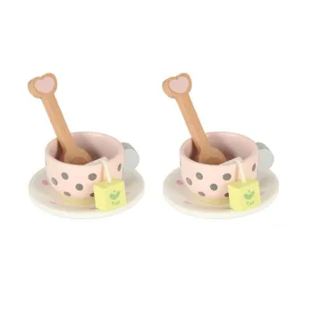 Serwis do herbaty kawy drewniany LULILO-844744