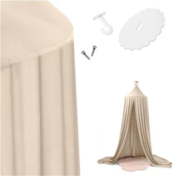 Baldachim kurtyna namiot tipi wiszący beż-844781