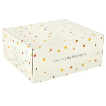 Naczynia silikonowe dla dzieci wiewiórka zestaw 9 elementów ciemny niebieski-844623