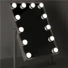 Lusterko do makijażu kosmetyczne podświetlane 12 LED Hollywood z 12 żarówkami USB 30 x 40 cm-845299