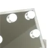 Lusterko do makijażu kosmetyczne podświetlane 12 LED Hollywood z 12 żarówkami USB 30 x 40 cm-845295