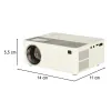 Projektor rzutnik przenośny LED TFT LCD 16:9 1920x1080 USB 20W biały-845211