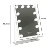 Lusterko do makijażu kosmetyczne podświetlane 12 LED Hollywood z 12 żarówkami USB 30 x 40 cm-845297