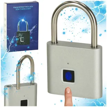 Kłódka zamek elektroniczny na odcisk palca wodoodporny inteligentny USB-845016