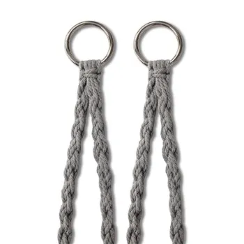 Huśtawka ogrodowa LUARO bocianie gniazdo z poduszką XXL szare 80cm 150kg-845384