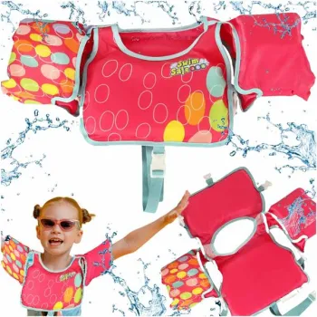 Kamizelka piankowa z rękawkami do pływania kapok dla dzieci 3-6 lat 19-30 kg BESTWAY 32174 różowa-845859