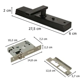 Zamek elektroniczny do drzwi SMART klamka inteligentna na kod odcisk palca bluetooth-845035