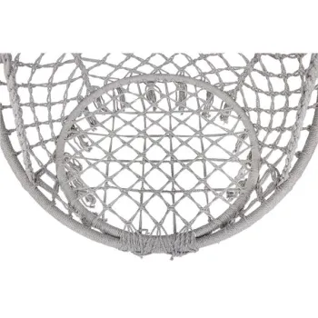 Huśtawka ogrodowa LUARO bocianie gniazdo z poduszką XXL szare 80cm 150kg-845393