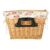 Koszyk rowerowy wiklinowy na rower RALLEX przedni pleciony click w kwiaty-846439