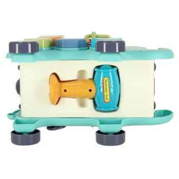 Słonik tablica manipulacyjna montessori wbijak sorter klocki młotek 26cm-846281