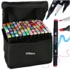 Markery dwustronne mazaki alkoholowe w etui 120 + podstawka-847797