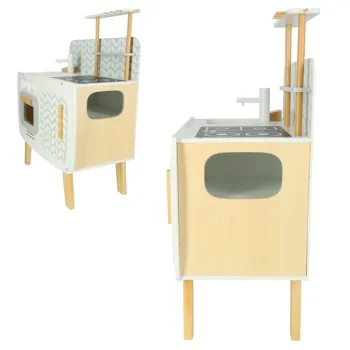 Kuchnia dla dzieci drewniana MDF LULILO RETRO akcesoria 73cm-847463