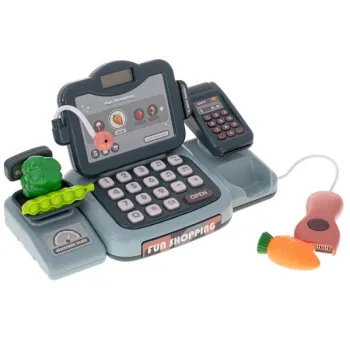 Kasa fiskalna sklepowa interaktywna skaner waga koszyk monety mikrofon światło dźwięk-849833