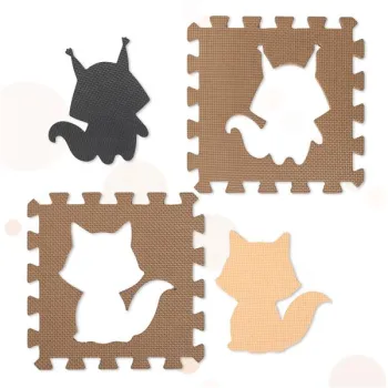 Mata edukacyjna piankowa puzzle beż 85 x 85 cm 9 elementów-849578