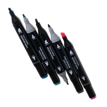 Markery dwustronne mazaki alkoholowe w etui 168 + podstawka-849297