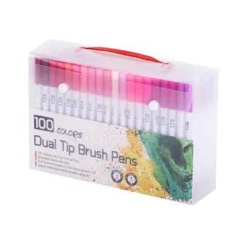 Flamastry mazaki cienkopisy dwustronne zestaw w walizce 100 kolorów-849806