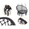 Huśtawka LUARO fotel bocianie gniazdo z poduszką czarne 80cm 150kg-850392