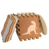 Mata edukacyjna piankowa puzzle brązowa 143 x 143 cm 36 elementów-850275