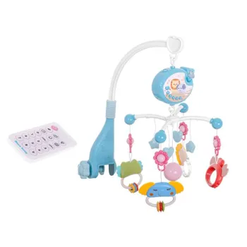 Karuzela projektor gwiazd do łóżeczka kołysanki niebieska z pilotem-850386