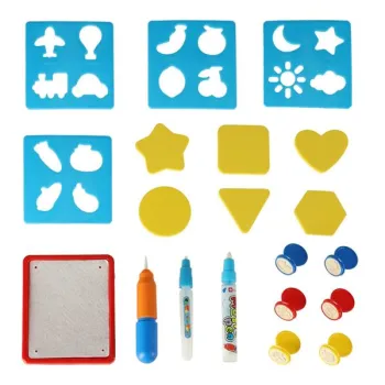 Mata wodna do malowania rysowania wodą XXL pieczątki szablony zestaw 100 x 80 cm-851939