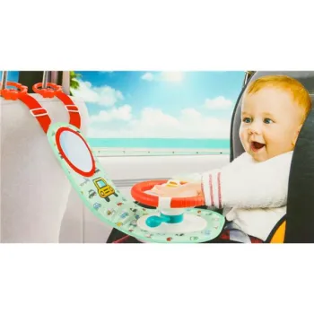 Kierownica dla dzieci do samochodu auta mata interaktywna dźwięki światła LED-851585