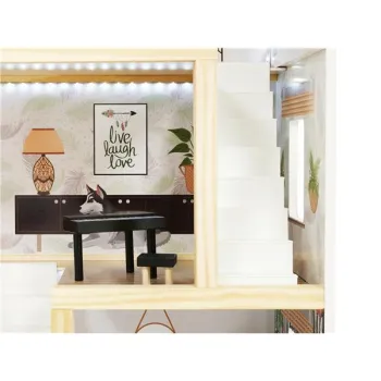 Domek dla lalek drewniany LULILO FLORO boho LED 78cm-851330