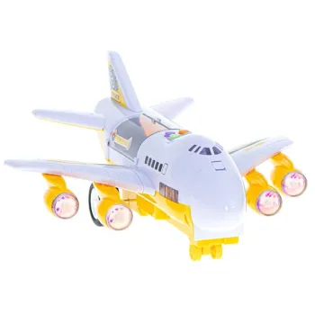 Transporter samolot + 6 aut pojazdy budowlane bok/przód-851517