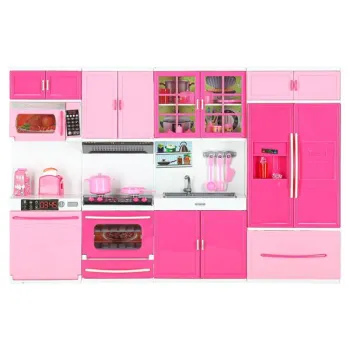 Mebelki dla lalek kuchnia 4 segmenty dźwięki LED 48cm-851755
