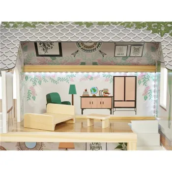 Domek dla lalek drewniany LULILO FLORO boho LED 78cm-851342