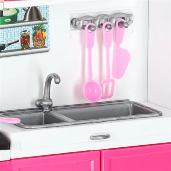 Mebelki dla lalek kuchnia 4 segmenty dźwięki LED 48cm-851764