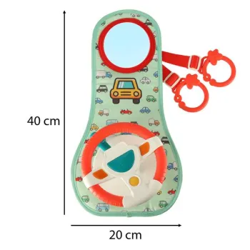 Kierownica dla dzieci do samochodu auta mata interaktywna dźwięki światła LED-851579